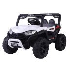Masinuta electrica pentru copii Nichiduta 12V Off Road Race White cu telecomanda 2.4G,faruri cu lumini LED,sunete,muzica, 2 motoare x 35w,functie slow start,mufa USB,centura de siguranta