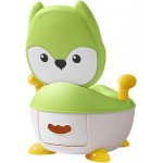 Oliță pentru copii Little Mom Green Fox cu mânere laterale, benzi antialunecare, Non-Toxic, compartiment detașabil, ușor de curățat