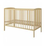 Patut din lemn pana la 4 ani cu somiera reglabila pe 3 nivele de inaltime Nichiduta 120x60 cm Grace Natur