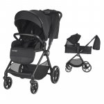 Carucior 2in1 Coccolle Lissia Premium Line, Roti mari, Cadru aluminiu anodizat, Copertina XXL, Protectie UV, Maner telescopic, Rucsac, Husa ploaie, Husa picioruse, Butoane de memorie, Landou tratat anti-bacterian, Pana la 22