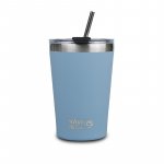 Cană termoizolantă cu pai Nava 450 ml albastru