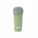 Sticlă de plastic cu pai Nava 380 ml verde