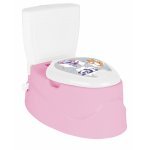 Oliță educationala pentru copii tip Minitoaleta Pilsan Talking Pink cu sunete,margini rotunjite,vas colectare detașabil,lumini și suport hârtie
