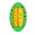 Termometru de baie pentru copii fara mercur fara BPA 0+ luni verde Reer