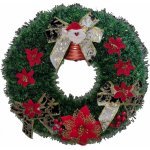 Coroniță de Crăciun XXL pentru ușă și casa Novokids Christmas Crown, Diametru 47 cm, Cu decorațiuni, Model Brad Natur, Verde