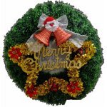 Coroniță de Crăciun XXL pentru ușă și casa Novokids Christmas Crown, Diametru 47 cm, Cu decorațiuni, Model Brad cu Steluta, Verde și Auriu