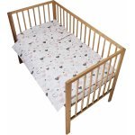 Lenjerie patut cu 3 piese Little Hearts Pink/Grey