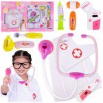 Trusa medicala pentru copii cu accesorii realiste, Sortulet de doctor, Stetoscop cu Sunete și Lumini, Termometru și monitor de ritm cardiac, Little Doctor