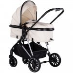 Carucior pentru copii Chipolino Aura 2 in 1 biscotta cu suspensii, spatar reglabil, sezut reversibil, accesorii incluse, greutate maxim admisa 22 kg