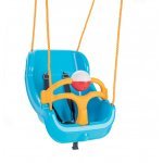 Leagăn mare pentru copii Pilsan Big Swing Albastru cu bara de protecție detașabilă,bilă cu zornaitoare,centuri de siguranța,frânghie 160cm reglabilă,greutate maximă suportată 100kg