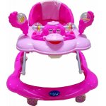 Premergator reglabil in 2 trepte Novokids Baby C Roz Ratusca cu melodii, roti silentioase din silicon, pliabil