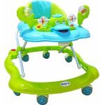 Premergator reglabil in 2 trepte Novokids Baby C Verde Turquoise Ratusca cu melodii, roti silentioase din silicon, pliabil