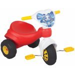Tricicleta cu pedale pentru copii Pilsan Astronaut Red, roți din plastic rezistent, apărătoare noroi pe roata din fata, in geantă depozitare