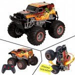 Mașina cu telecomanda tip off-road cascadorii rotire verticală 360 grade imprimeu flăcări — imaginea 2