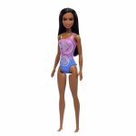 Papusa Barbie Bruneta Cu Costum De Baie In Două Culori — imaginea 2