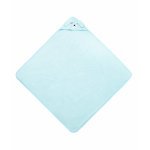 Prosop pentru bebelusi Sensillo Dog Blue 100x100cm cu capison,din bumbac terry de calitate,design atractiv,lavabil la 40grade