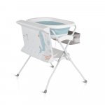 Set de baie 2in1 Cangaroo Como Albastru cu design Pliabil,Măsuță de infasat impermeabilă cu taliometru,Cadita pliabilă cu furtun scurgere apa,Organizator,Poliță pentru accesorii,Înălțime confortabilă pentru părinți
