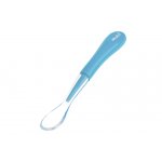 Lingurita de silicon pentru bebelusi Akuku Albastru,varf moale,maner ergonomic,fara BPA