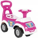 Mașinuță pentru copii fără pedale Pilsan Smart Baby Pink, spătar cu funcție de împingere, spațiu de depozitare sub șezut, greutate maximă admisa 20 kg