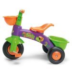Tricicleta pentru copii Injusa Dino Rider cu pedale, inspirata din desenele cu dinozauri 1-3 ani, cosulete pentru accesorii
