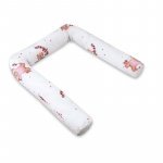 Apărătoare pentru patut MimiNu Tip rulou, cu husa detașabilă, lungime 180 cm, din bumbac, Design, Betty