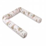 Apărătoare pentru patut MimiNu, tip rulou, cu husa detașabilă, lungime 180 cm, din bumbac, Design, Little Ballerina Pink