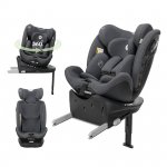 Scaun auto pentru copii Lorelli Perseus Grey i-Size, isofix, baza rotativa, picior de sprijin, EPS Memory, panou de ventilație, SPS, 0 luni-12 ani, 40-150 cm