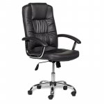 Scaun ergonomic directorial, înălțime reglabilă 108-118 cm, rotativ, maxim 150 kg, negru