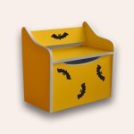 Băncuță pentru copii cu spațiu de depozitare Batman Galben