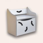 Băncuță pentru copii cu spațiu de depozitare Batman Alb