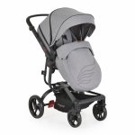 Carucior modular 2 in 1 Cangaroo Ellada Grey cu landou intarit,sezut reversibil,maner parental reglabil,spatar reglabil cu pozitie somn,huse pentru picioare si geanta accesorii incluse