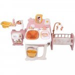 Centru de îngrijire pentru papusi Smoby Baby Nurse Large Dolls Play Center cu 18 accesorii