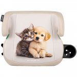 Inaltator auto cu isofix pentru copii Chipolino Go Boost Iso Kitten & Puppy I-Size 125-150 cm