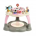 Centru de activitati 360 Milly Mally Twist Pastel Dots cu scaun rotativ si inaltime reglabila