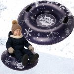 Sanie gonflabila pentru copii Snow Flake, cu manere de sustinere, realizata din PVC, dimensiune 110 x 26 cm