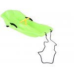 Sanie din plastic pentru copii green, cu volan, frana dublu-laterala si sfoara pentru tractiune si ghidare, dimensiune 100 x 51 x 22 cm