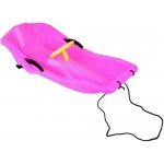 Sanie din plastic pentru copii pink, cu volan, frana dublu-laterala si sfoara pentru tractiune si ghidare, dimensiune 100 x 51 x 22 cm