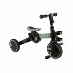 Tricicleta pentru copii Momi Filo Green, 3 in 1, transformabila, pliabila, greutate suportata 25 kg