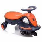 Vehicul electric tip PlasmaCar pentru copii Nichiduta, design sportiv fara pedale, volan ergonomic, cu baterie reincarcabila de 6V4.5AH, dimensiune 73 x 34.5 x 39 cm, blue / orange