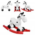 Balansoar multifuncțional 2 in1 pentru copii cu roți Pilsan Cute Horse,baza detașabilă,material rezistent, utilizare interior/exterior