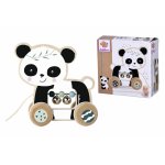 Jucărie de tras Eichhorn ursuleț panda de lemn 15 cm