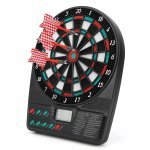 Joc mini darts cu afișaj electronic, 2-8 jucători, 3 săgeți, efecte sonore, 18x3x26 cm