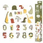 Sticker decorativ pentru copii autoadeziv Numerele lui Dino 63x63 cm