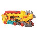 Camion cu lansator Dino street RS Toys cu 2 masinute incluse