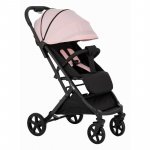 Cărucior pentru copii FreeON Tao Pink cu mâner pentru transport, roți cu suspensie, greutate suportată 22 kg