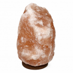 Lampă de sare decorativă, 5-6 kg, baza din lemn