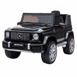 Masinuta electrica pentru copii cu licenta Mercedes Benz AMG G63 Black cu telecomanda 2.4G,2 motoarex35w,deschidere usi,lumini LED,suspensii, volan cu functii, pornire la buton