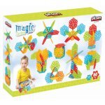 Set de construcție copii 80 piese Pilsan Magic Circle,design unic din cercuri și piese de imbinare ingenioase