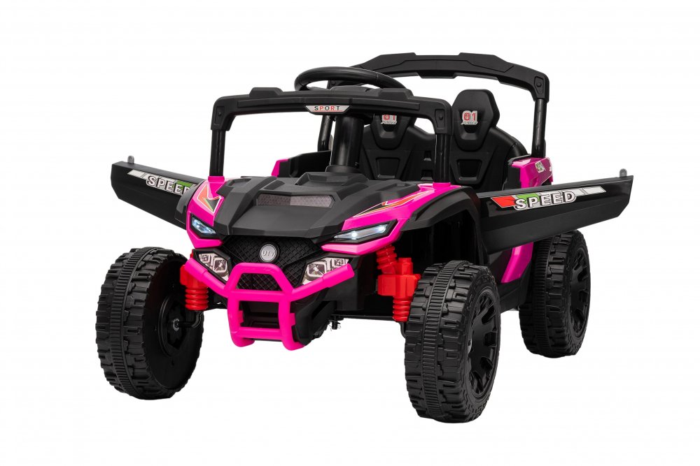 Mașinuță electrica pentru copii Nichiduța Sport Speed Pink 12V cu telecomanda 2.4G,motoare 2x35w,lumini led,uși cu deschidere,slow start,roți robuste din plastic cu suspensii pe spate