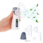 Aparat aerosoli cu tehnologie mesh Vitammy eMESH, afișaj digital, cronometru timp inhalare, funcție de autocurățare, încărcare USB-C și mască pentru copii și adulți
